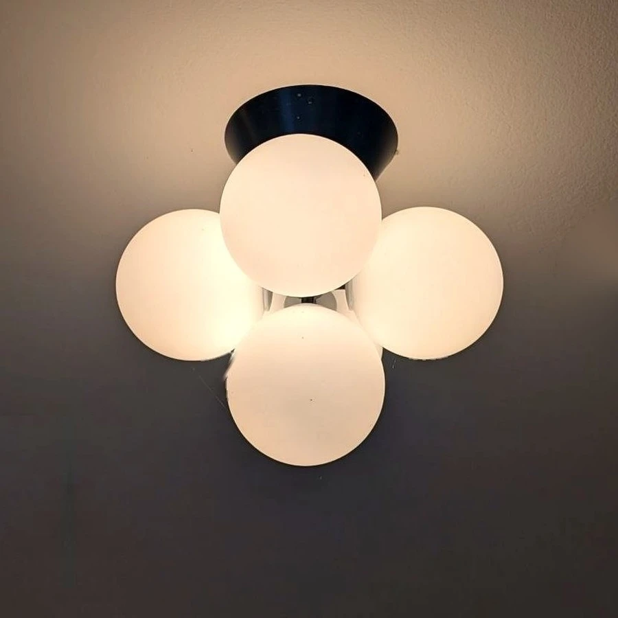 Mid-Century 4-flammige Kugelleuchte